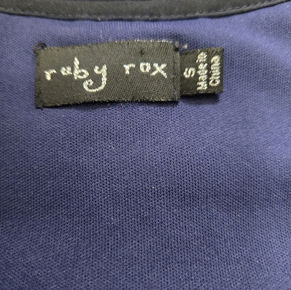 Navy Blue Aztec Embroidered Midi Dress. Size Small - Picture 8 of 12